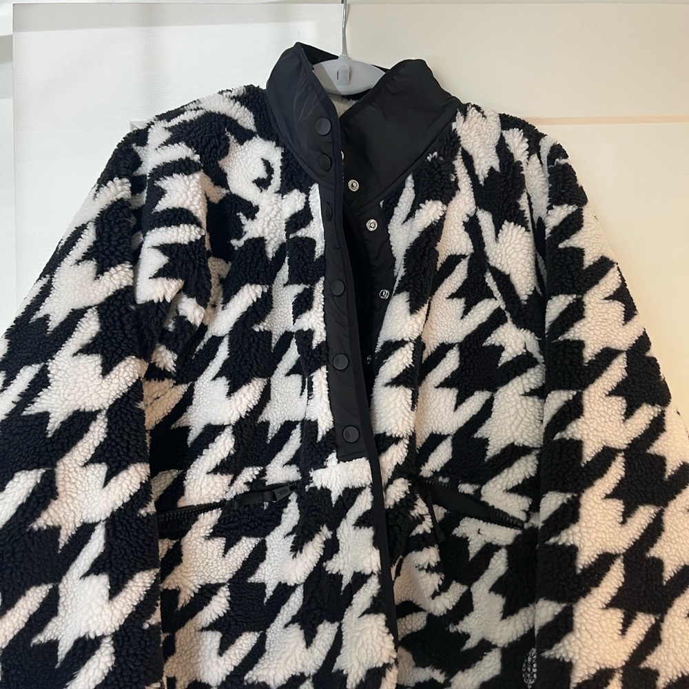 FP Movement by Free People Black and White Houndstooth Jacket